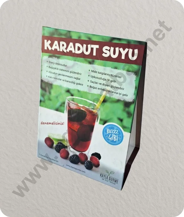İçecek Tanıtım Standı - Uğur Matbaa baskı örneği
