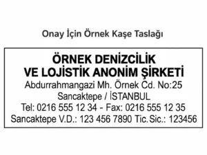 Kaşe tasarım ve müşteri onay örneği
