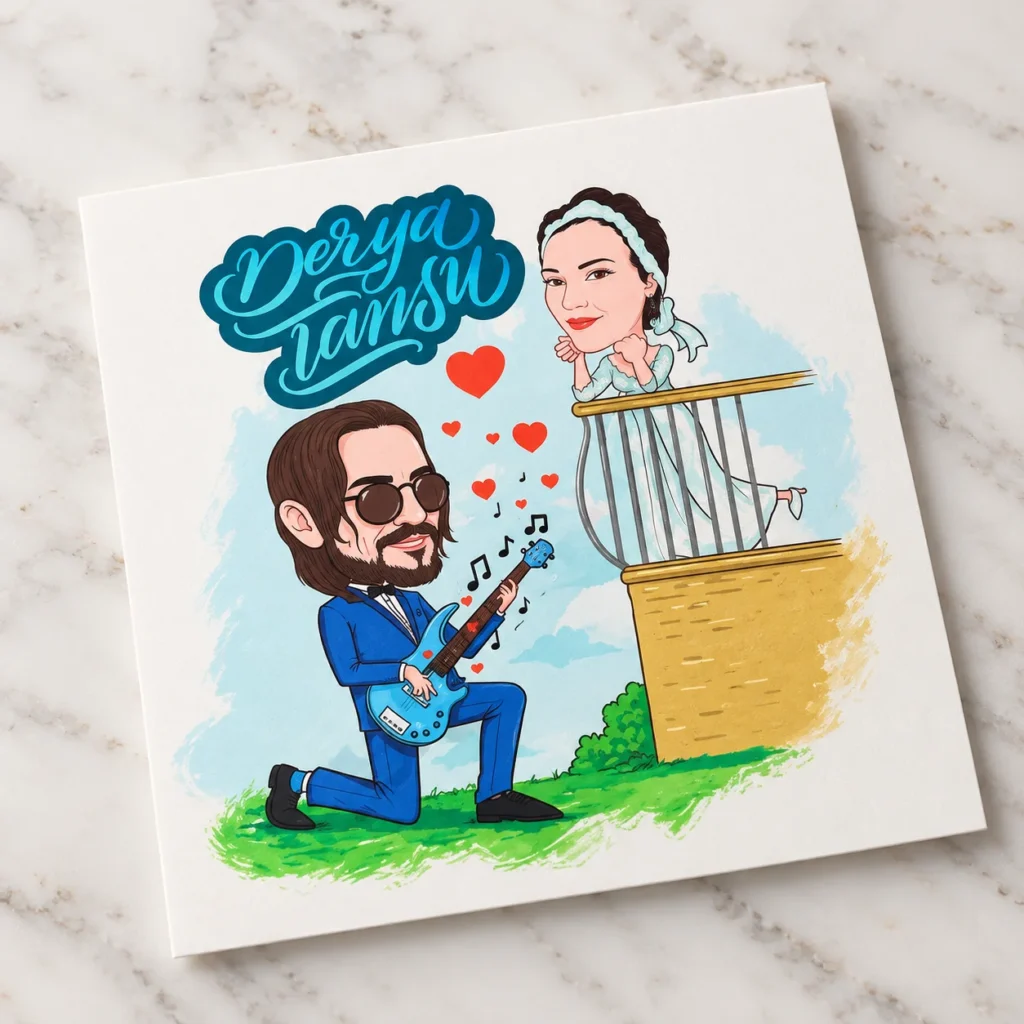 derya tansu karikatur davetiye