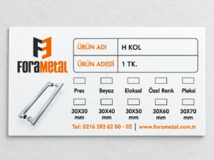 metal kapi kolu urun bilgi etiketi